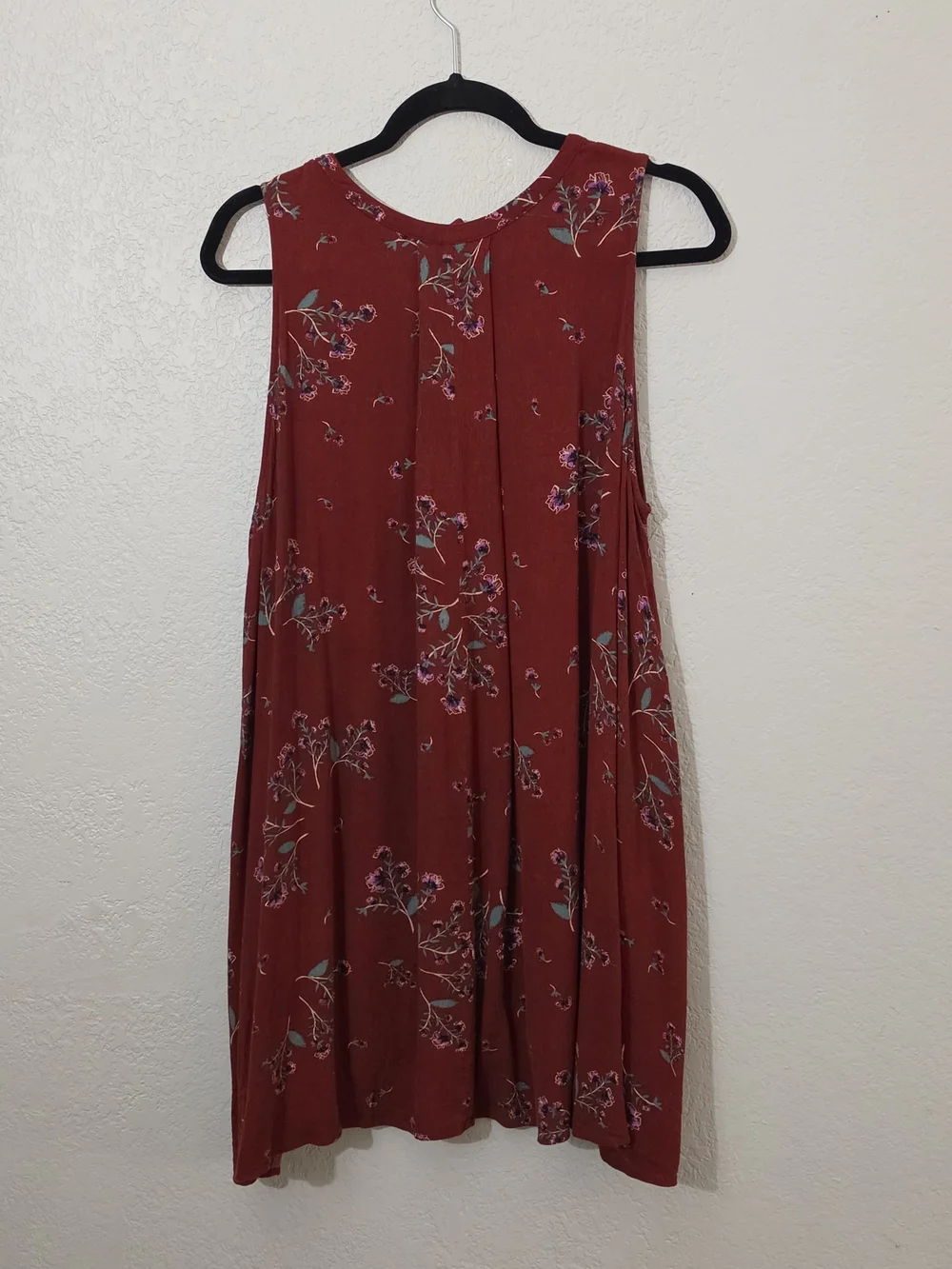 Free People Tree Swing Tank Top Crimson Sleeveless Keyhole Womens Medium - Picture 10 of 10